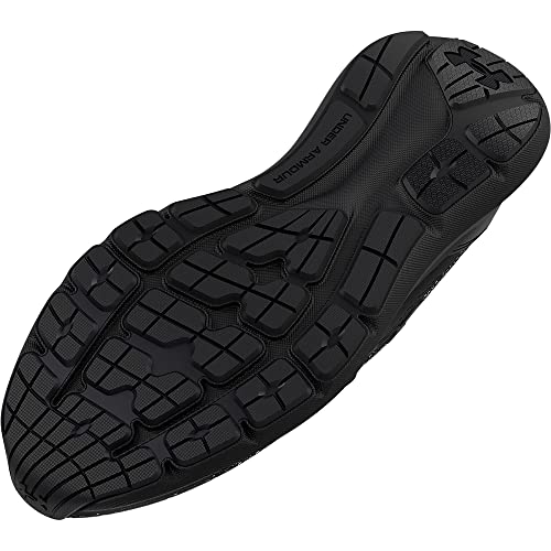 Under Armour Men's Surge 3 Road Running Shoe, (002) Black/Black/Black, 10