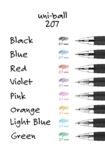 Uniball Signo 207 Gel Pen 12 Pack, 0.7mm Medium Blue Pens, Gel Ink Pens Office Supplies Sold By Uniball Are Pens, Ballpoint Pen, Colored Pens, Gel Pens, Fine Point, Smooth Writing Pens