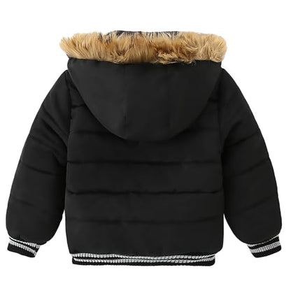 AMIYAN Toddler Boys Down Jacket Fur Collar Hood Thick Warm Winter Snowsuit Coat Parka