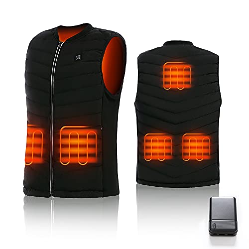 CPHST Heated Vest for Men Women, USB Electric Heated Jacket With Battery Pack Included,Lightweight Warm Vest Outdoor