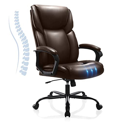 ZUNMOS PU Leather Office Chair, Brown