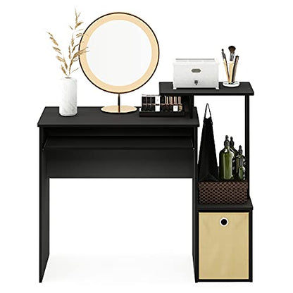 Furinno Econ Multipurpose Home Office Computer Writing Desk, Black/Brown