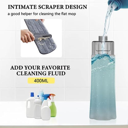 NileHome Mops for Floor Cleaning, Microfiber Spray Mop with 400ml Refillable Bottle and 2 Replacement Pads Dry Wet Floor Mop for Household or Commercial Use Dust Mop for Hardwood Laminate Tile Ceramic