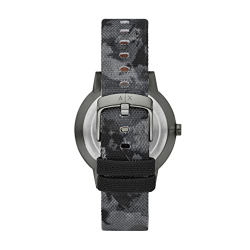 A|X ARMANI EXCHANGE Men's Three-Hand Gray rPET Watch (Model: AX2752), Blue Camo