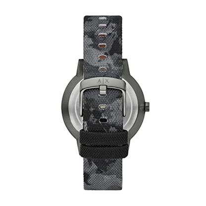 A|X ARMANI EXCHANGE Men's Three-Hand Gray rPET Watch (Model: AX2752), Blue Camo