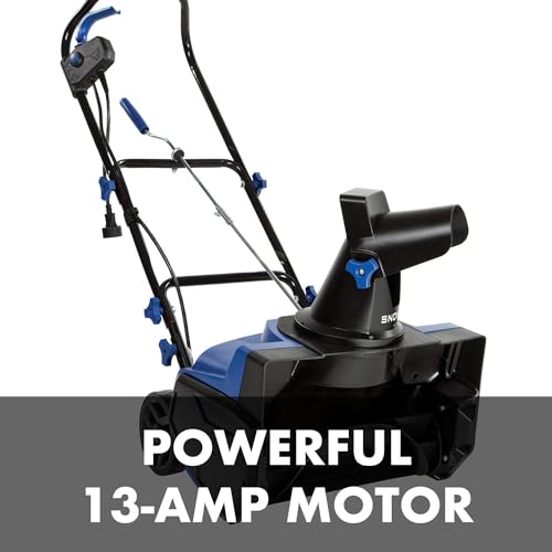 Snow Joe SJ618E Electric Walk-Behind Single-Stage Snow Blower, 18-inch, 13-Amp,Blue