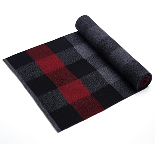 LanHong Men Winter Cashmere Scarf Wool Soft Warm Knitted Casual Scarves for Men