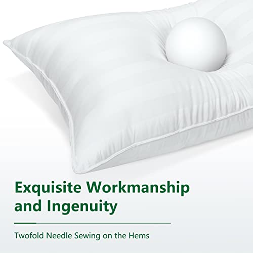 COZSINOOR Hotel Grade Queen Size Cooling Bed Pillows: Set of 2, Down Alternative Microfiber Fill - Specially Designed for Side, Back & Stomach Sleepers, Providing Breathable and Skin-Friendly Comfort