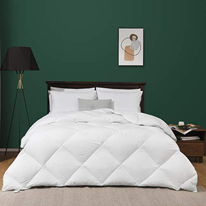 LOVTEX Lightweight Down Comforter Duvet Insert King Size - with Corner Tabs, 600+ Fill Power, Ultra Soft Shell Down Proof