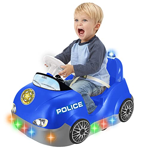 Kiddieland: Bumper Car - Police - 6 Volt Battery Powered Car, Baby Toddler 18-36 Months, Light & Sound. Includes Parents' Remote Control for Optimum Control Over Rides