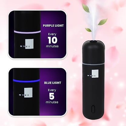 MYZI Car Diffuser Vent Clip - Car Diffusers for Essential Oils, Mini Diffuser for Car, Portable Car Oil Diffusers, Wireless Car Essential Oil Diffuser for Car, Travel Diffuser & 6 Refill Scents