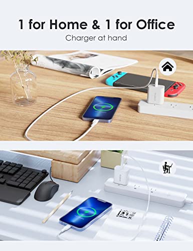 [2-Pack] USB C Wall Charger, oraimo Charger Block 20W, PD Fast Charging Power Adapter Plug
