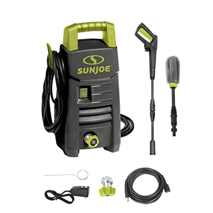 Sun Joe SPX205E-MAX Electric Pressure Washer, Adjustable Spray Wand, Rim Brush, Black