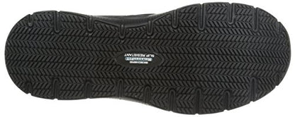 Skechers Men's Black Flex Advantage Slip Resistant Mcallen Slip On - 9 D(M) US
