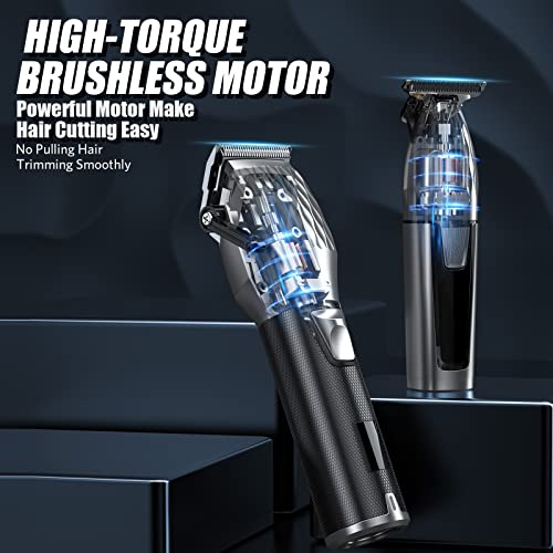 Zaekary Professional Hair Clippers for Men, Professional Barber Clippers and Trimmer Set, Cordless Beard Trimmer Haircut Grooming Kit Gift for Men Women Kids