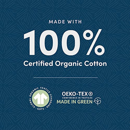 Amazon Aware 100% Organic Cotton 300 Thread Count Pillowcase, Standard Set, King, White, 2 Pack, 40" x 20"