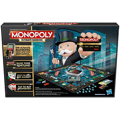 Monopoly Ultimate Banking Edition Board Game for Families and Kids Ages 8 and Up, Electronic Banking Unit (Amazon Exclusive)