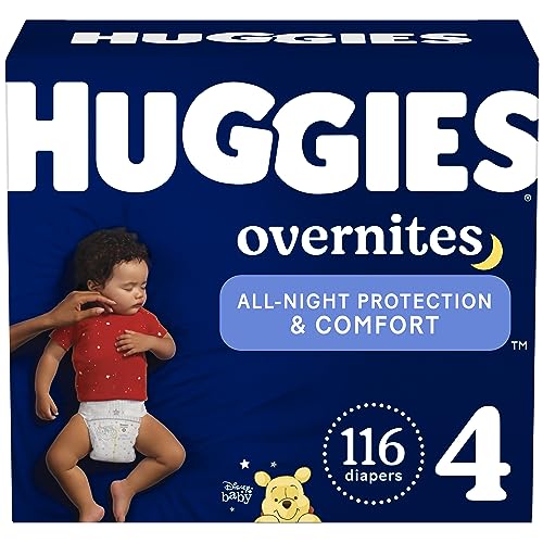 DEAD Huggies Overnites Size 4 Overnight Diapers (22-37 lbs), 116 Ct