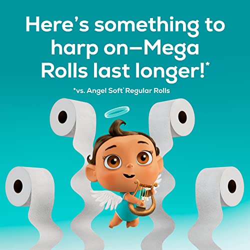 Angel Soft Toilet Paper, 16 Mega Rolls = 64 Regular Rolls, 2-Ply Bath Tissue