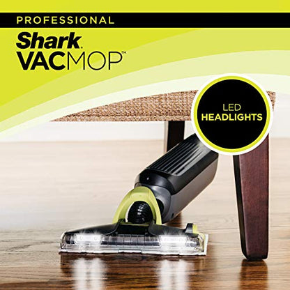 Shark VM252 VACMOP Pro Cordless Hard Floor Vacuum Mop with LED Headlights, 4 Disposable Pads & 12 oz. Cleaning Solution, Charcoal Gray