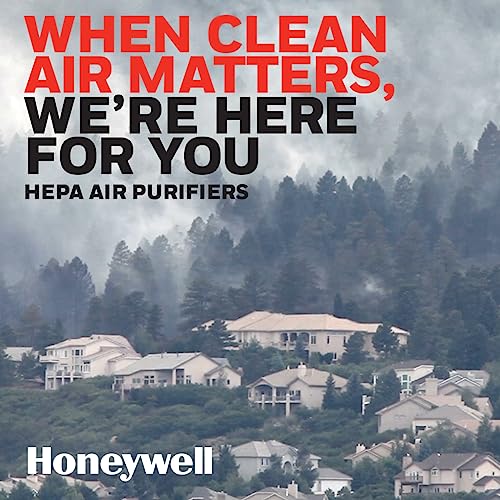 Honeywell HPA104 HEPA Air Purifier for Medium Rooms - Microscopic Airborne Allergen+ Reducer, Cleans Up To 750 Sq Ft in 1 Hour - Wildfire/Smoke, Pollen, Pet Dander, and Dust Air Purifier – White