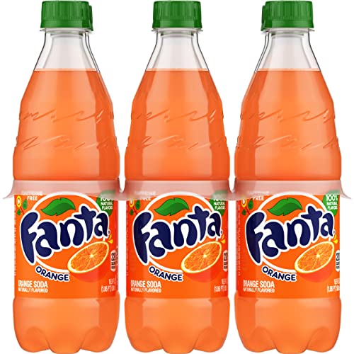 Fanta Orange Soda Fruit Flavored Soft Drink, 16.9 fl oz, 6 Pack