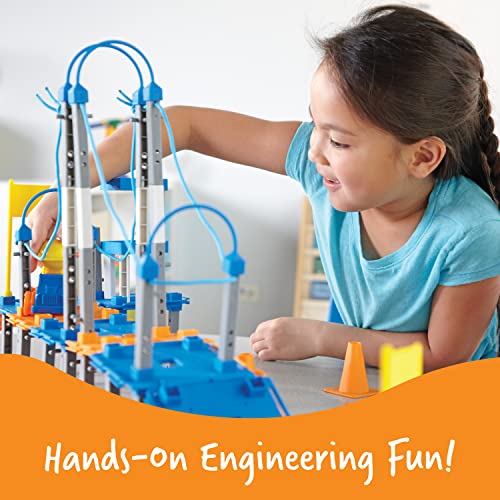 Learning Resources City Engineering and Design Building Set, Ages 5+,100 Pieces, Engineer STEM Toy, Construction Toys, Simple Machines Kids