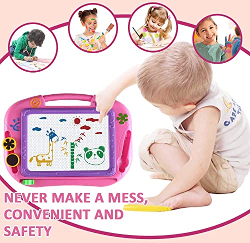 Magnetic Drawing Board Gifts for Toddlers,Drawing Board Cute Travel Size Board Learning and Writing Education Toys for Kids. A Child Drawing Pad Great Holiday Birthday Gifts 3 4 Year Old Girl Boy
