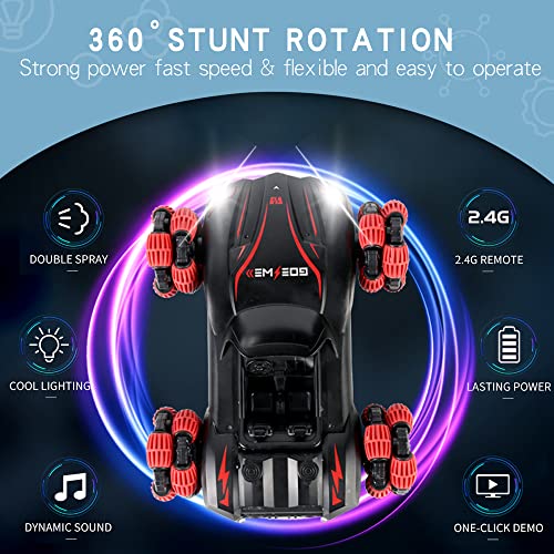 GOESWELL Remote Control Car for Boys 8-12 RC Drift Car | Double-Spray | 360-degree Rotating | 1:16 RC Crawler Outdoor Toys for 5-7 Year Old Boys Girls Birthday Gift (Sky Blue)