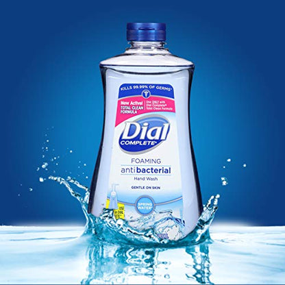 Dial Complete Antibacterial Foaming Hand Soap Refill, Spring Water, 32 Fl Oz
