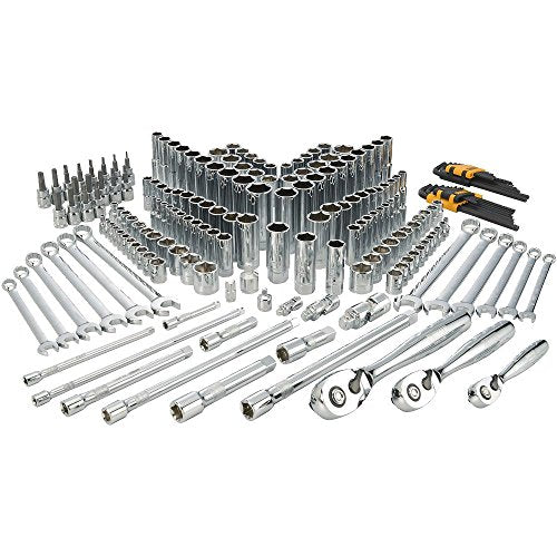 DEWALT Mechanics Tools Kit and Socket Set, 204-Piece (DWMT72165) & 20V MAX* Cordless Drill Combo Kit, 2-Tool (DCK240C2)