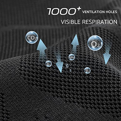 STQ Walking Shoes Women Mesh Slip on Sneakers Comfortable Work Shoes Non Slip Tennis Shoes with Arch Support All Black 7 US