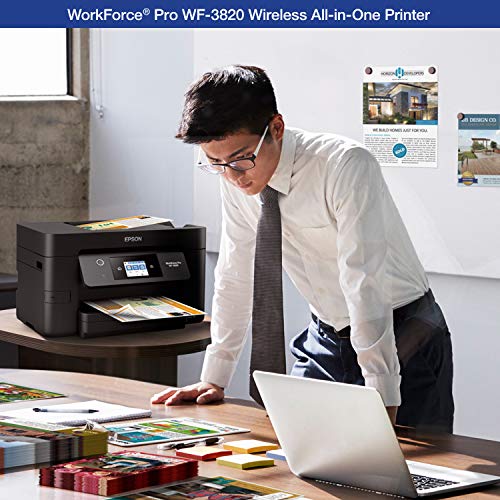 Epson® Workforce® Pro WF-3820 Wireless Color Inkjet All-in-One Printer, Black Large