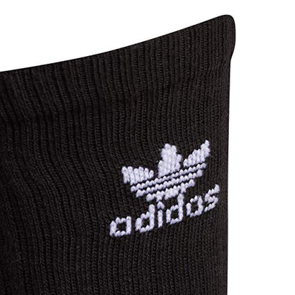 adidas Originals Trefoil Crew Socks (6-Pair), Black, Medium