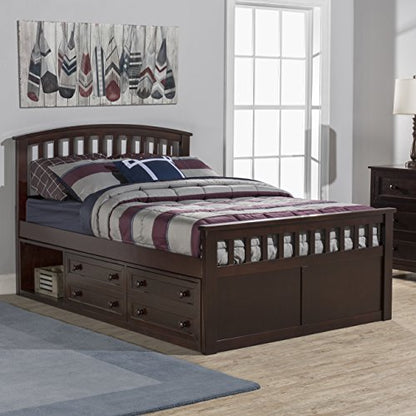 Hillsdale Furniture Hillsdale Bed with One Storage Unit, Full, Chocolate