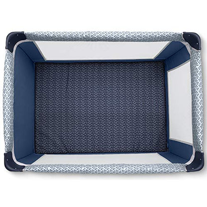 Delta Children LX Deluxe Portable Baby Play Yard with Removable Bassinet & Changing Table, Midnight