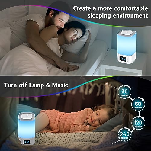 Baby Sound Machine with Night Light - Soothing White Noise for Infants and Kids,Timer & Memory Function
