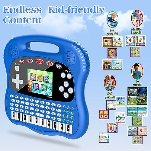 Preschool Toys/Educational Tablet Toy to Learn Alphabet, Numbers, Colors, Shapes, Animals, Transportation, Time for Toddlers Ages4-12 Years Old Educational Electronic Toys Gifts