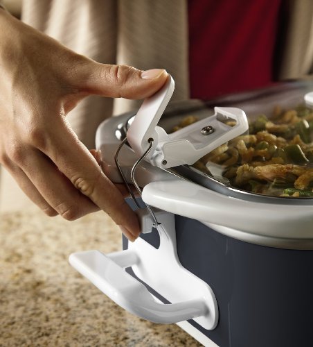 Crock-Pot Small 3.5 Quart Casserole Manual Slow Cooker and Food Warmer, Charcoal