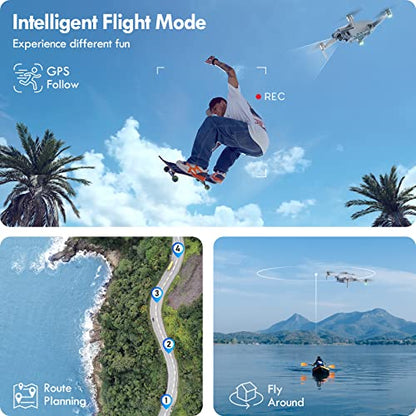 Veeniix V11MINI Drones with Camera for Adults 4K 60Min Flight Time, Under 250g, 5GHz WiFi Transmission, GPS Auto Return, Waypoints, Follow Me, Altitude Hold, Circle Fly, Easy to Fly Gift for Beginner