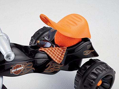 Fisher-Price Harley-Davidson Toddler Tricycle Tough Trike Bike with Handlebar Grips and Storage for Kids [Amazon Exclusive]