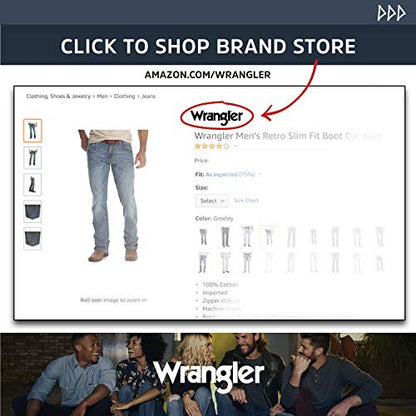 Wrangler Men's 0936 Cowboy Cut Slim Fit Jean, Shadow Black, 27W x 34L