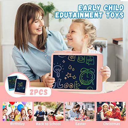 Kids Toys 2 Packs LCD Writing Tablet, 3 4 5 6 Year Old Boys Toys Gifts Doodle Board, 10 Inch Drawing Pad Airplane Travel Road Trip Essentials, Toddler Kids Games Birthday Christmas Stocking Stuffers