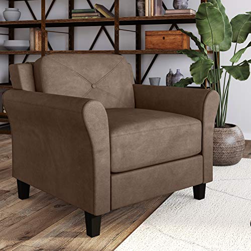 Lifestyle Solutions Harrington Armchair, 35.4" W x 32.0" D x 32.7" H, Brown