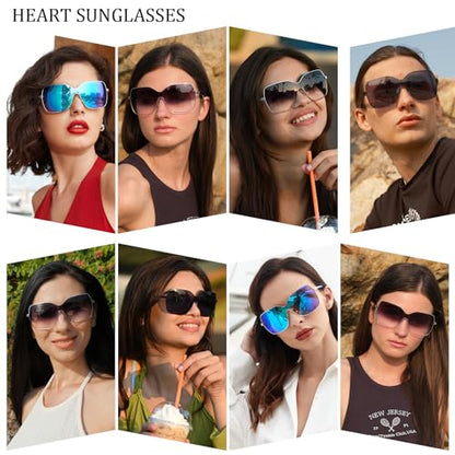 Square Oversized Sunglasses for Women Men, Wrap Around Fashion Frame Big Sunglasses Trendy Shades Sunglasses UV400 Protection