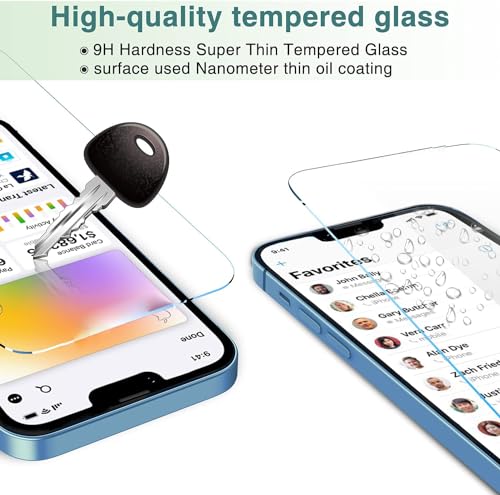 AUIMSOCO 2 Pack Screen Protector Compatible for iPhone 15 Pro Max [6.7 inch Display] with 2 Pack Tempered Glass Camera Lens Protector Anti Scratch, Bubble Free [4 Pack]