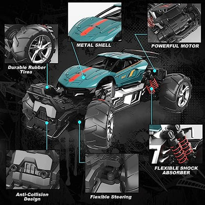 Remote Control Truck,2.4GHz Big RC Cars for Adults Kids,1:12 Scale Toy Cars Hobby Grade RC Cars with Rechargeable Batteries,Present Birthday Gifts for Boys and Girls