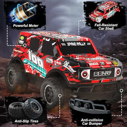 Remote Control Car, 1/24 Scale Light Up Racing Car Toys, RC Car for Kids with Cool Led Lights, Hobby RC Cars Toys Birthday Gifts for 3 4 5 6 7 8 Year Old Boys Girls