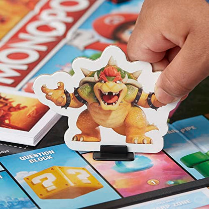 Monopoly The Super Mario Bros. Movie Edition Kids Board Game, Family Games for Super Mario Fans, Includes Bowser Token, Ages 8+