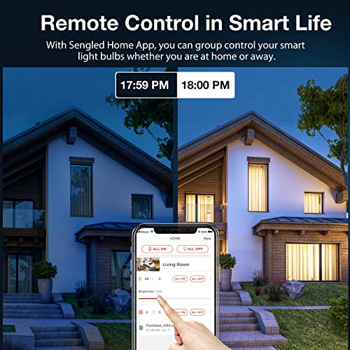 Sengled Smart Light Bulb Starter Kit, Smart Bulbs that Work with Alexa, Google Home, 2700K Soft White Alexa Light Bulbs, A19 E26 Dimmable Bulbs 800LM, 9 (60W Equivalent), 8 Bulbs with Hub, New